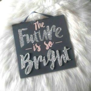 Glitter embellished wall art